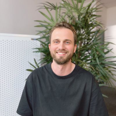Karl von Luckwald, founder of WeDo Air, in the office
